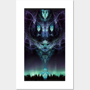 Midnight Aura - Visionary Fractal Manipulation - Manafold Art Posters and Art